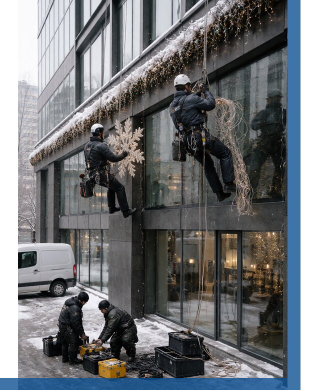 Демонтаж новогоднего оформления в Егорьевске от 5569 р. | ВЫСОТНИК-Грь