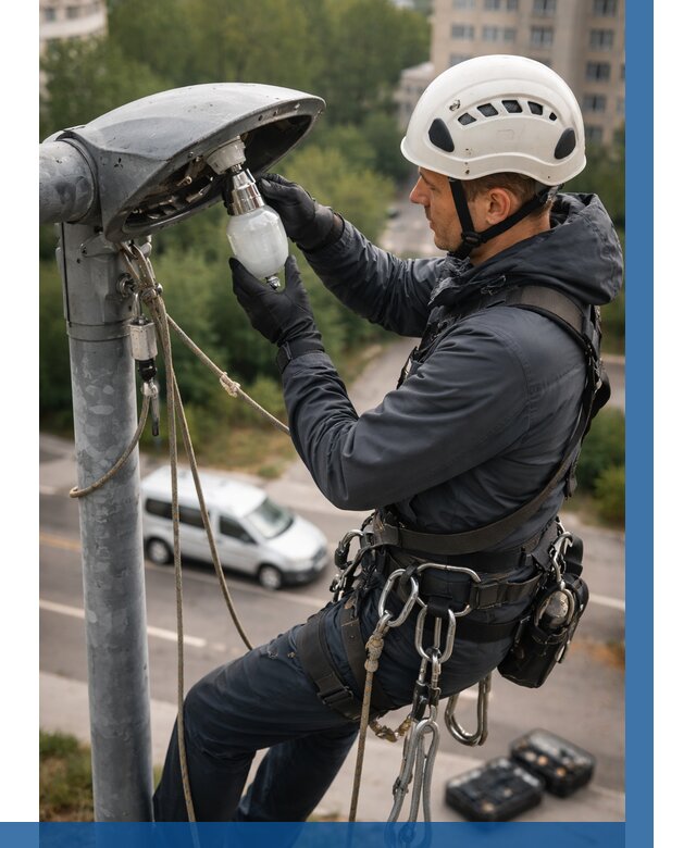 Замена ламп на высоте в Егорьевске от 2532 р. | ВЫСОТНИК-Грь