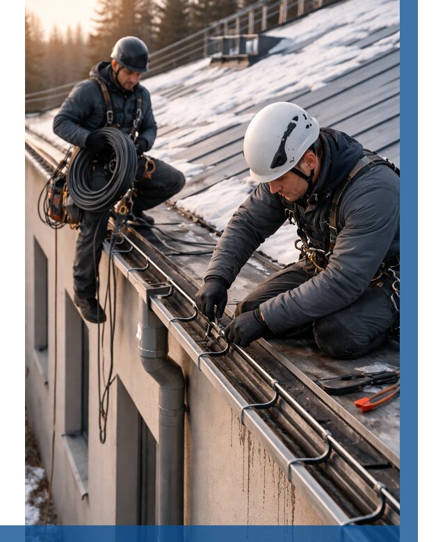 Монтаж греющего кабеля на кровле в Егорьевске от 456 р. | ВЫСОТНИК-Грь