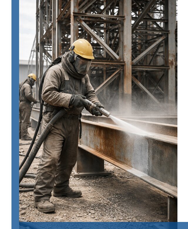 Пескоструйная очистка металлоконструкций в Егорьевске промышленная