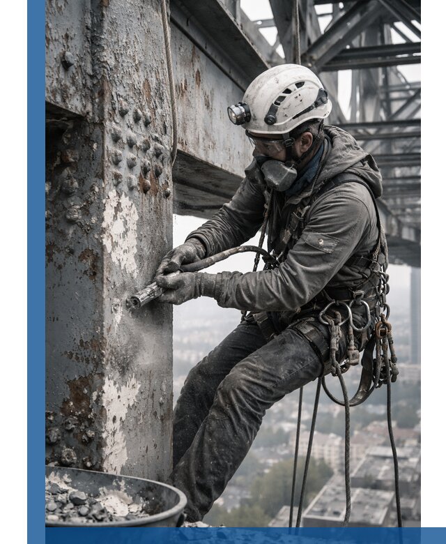 Удаление старой краски с металлических конструкций в Егорьевске