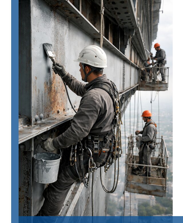 Покраска металлоконструкций на высоте в Егорьевске профессионально