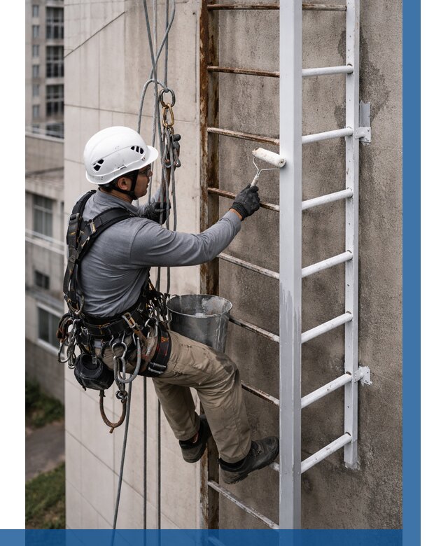 Покраска пожарных лестниц в Егорьевске от 4557 р. | ВЫСОТНИК-Грь