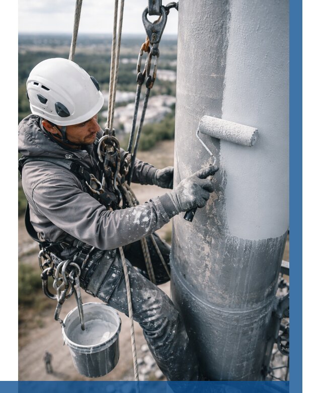 Покраска мачт связи под ключ в Егорьевске от 861 р. | ВЫСОТНИК-Грь