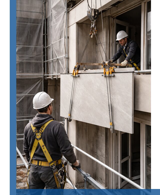 Подъем керамогранита на этаж в Егорьевске грузчиками и техникой