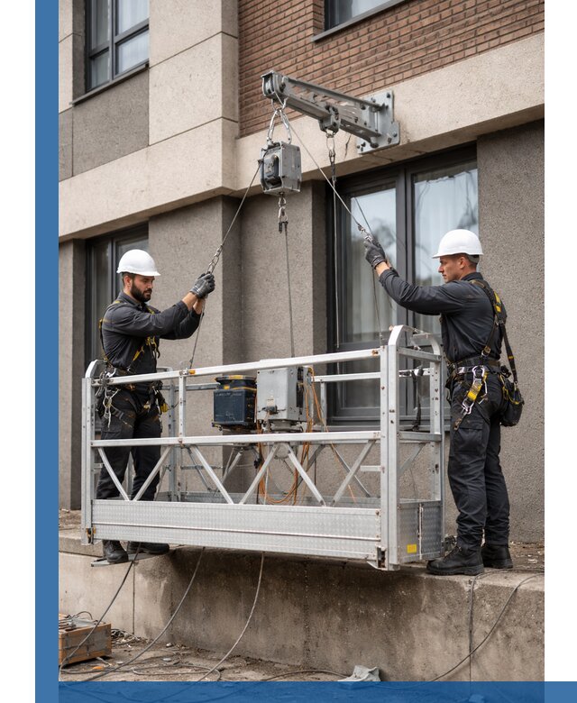 Монтаж и подъем фасадной люльки в Егорьевске с гарантией безопасности