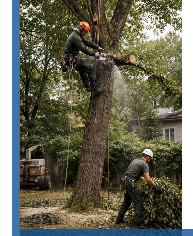 Кронирование деревьев в Егорьевске, безопасная высотная обрезка