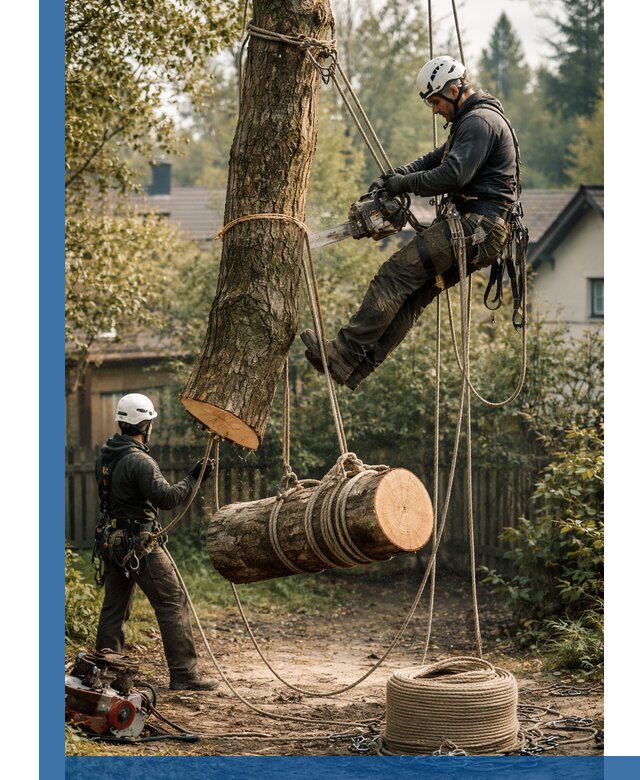 Валка деревьев частями в Егорьевске, безопасно и аккуратно