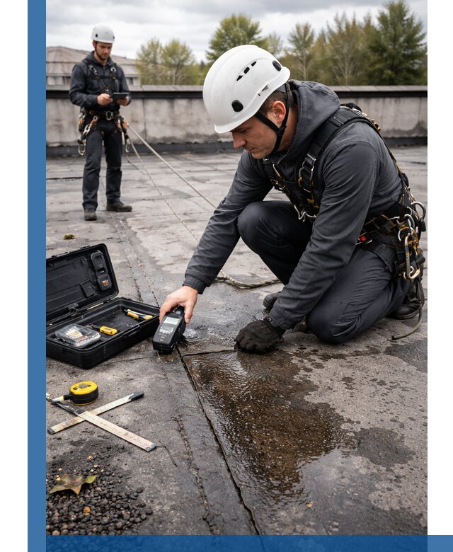 Обследование кровли на протечки и выявление дефектов в Егорьевске