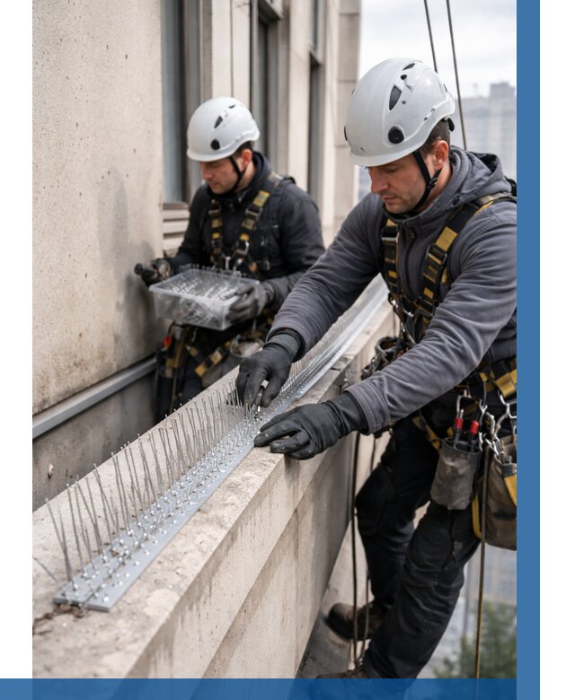 Установка шипов от птиц в Егорьевске от 861 р. | ВЫСОТНИК-Грь